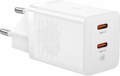Actual product image Baseus Wall charger GaN5 40W, 2x USB C (White) (40 W)