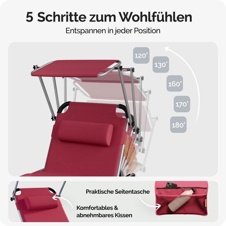 Actual product image Casaria Sun lounger (210 cm)