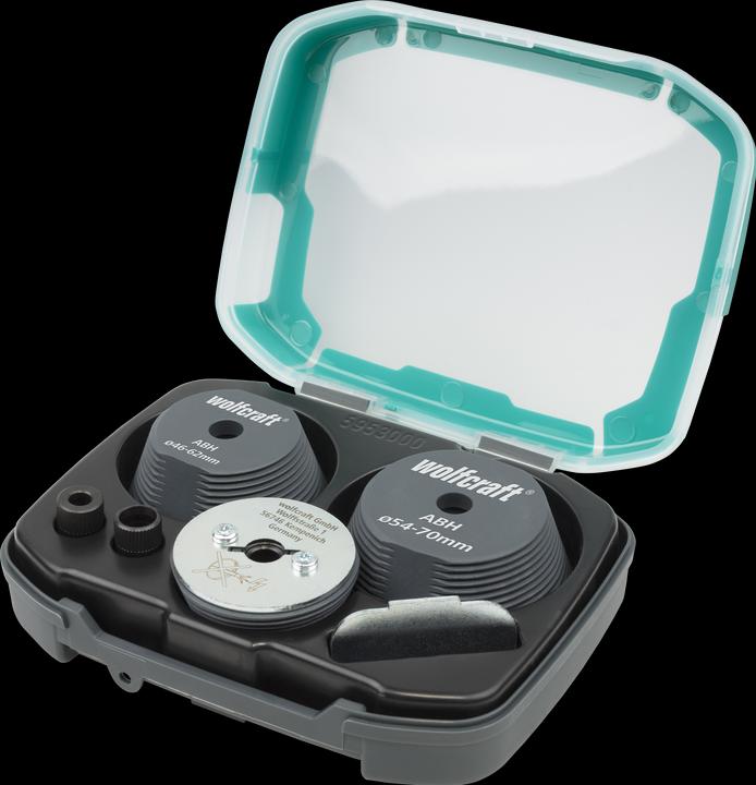 Produktbild wolfcraft wolfcraft 1 Aufbohrhilfeset Ø35-70mm (70 mm)
