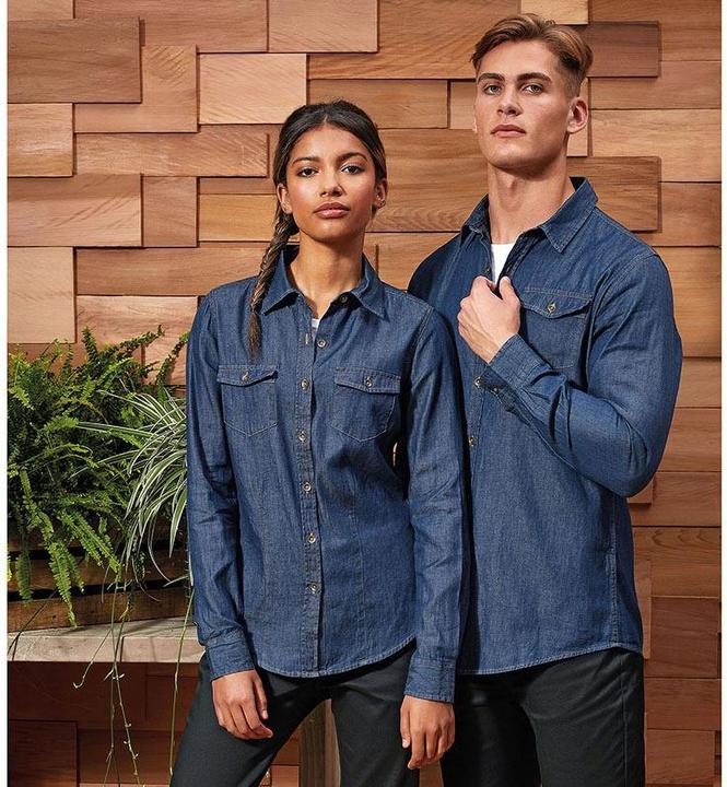 Immagine prodotto Premier Camicia a maniche lunghe con cuciture in denim (L)