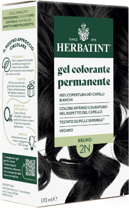 Produktbild Herbatint Haarfärbegel 2N Braun Flasche 170 ml (2N Braun)