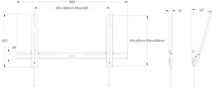 Actual product image Multibrackets Tilt Air Large (Wall, 85", 70 kg)