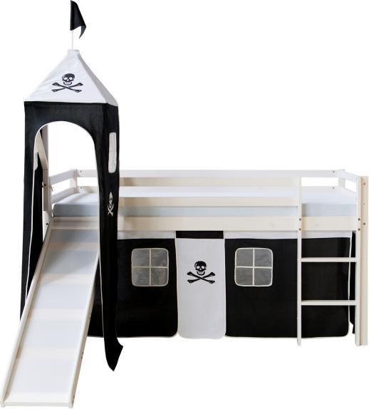 Image du produit Homestyle4u Lit mezzanine avec toboggan et tour (90 x 200 cm)