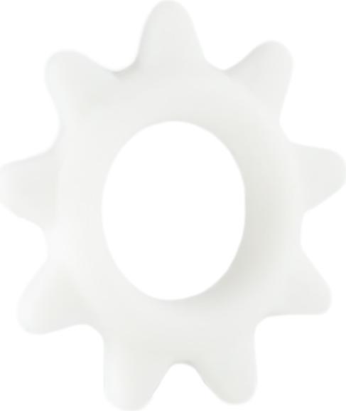 Actual product image Star Piercing O-ring star white (Silicone, without brass)