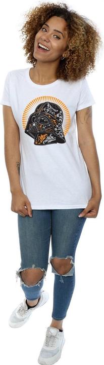 Actual product image Star Wars Womens/Ladies Darth Vader Dia De Los Muertos Cotton T-Shirt (S)
