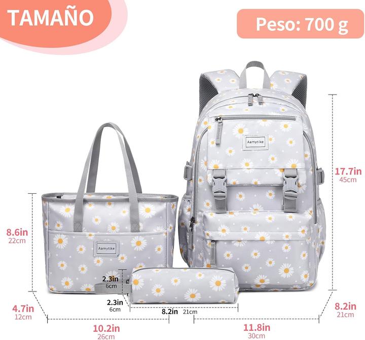 Produktbild Aamytike Schulrucksack-Set mit Lunchpaket