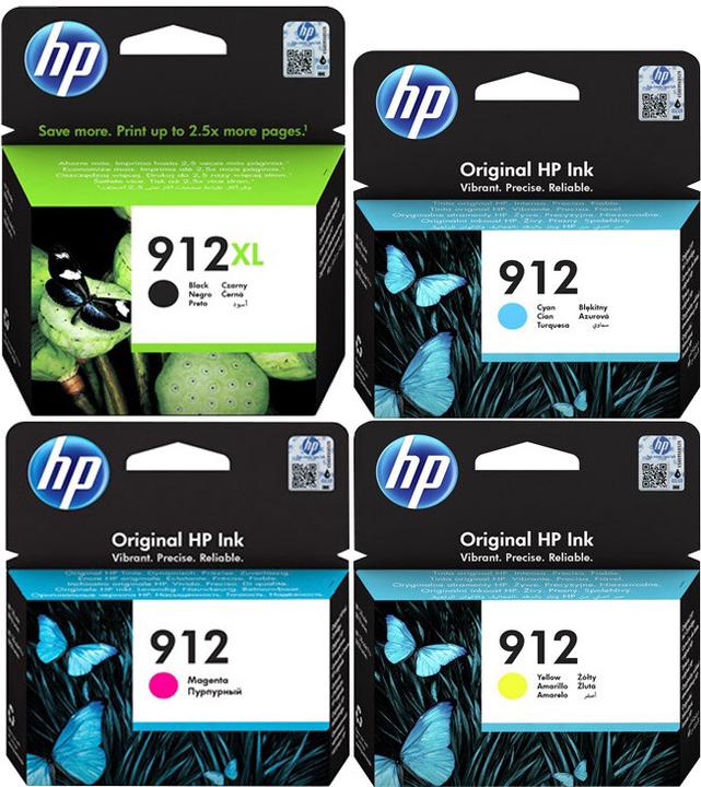 Image du produit HP 4x Original Patronen 912 XL + 912 Set OfficeJet 8012 8014 8015 Pro 8022 8025