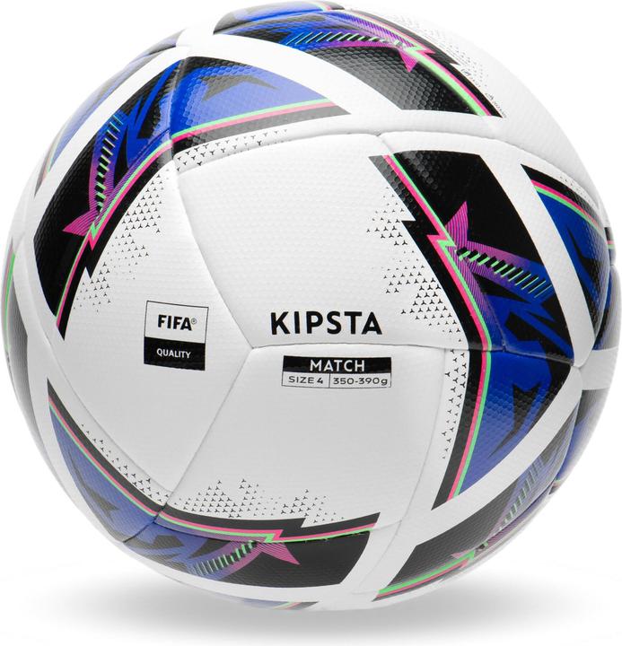 Kipsta Fussball Trainingsball Grösse 4 Hybrid 2 - FIFA Quality Match Ball weiss