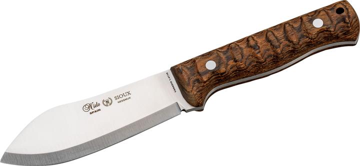 Produktbild Nieto Gürtelmesser SIOUX, 1.4116 Stahl, rostfrei, Full Tang, Bocoteholz Griffschalen, Lederscheide (11.20 cm)