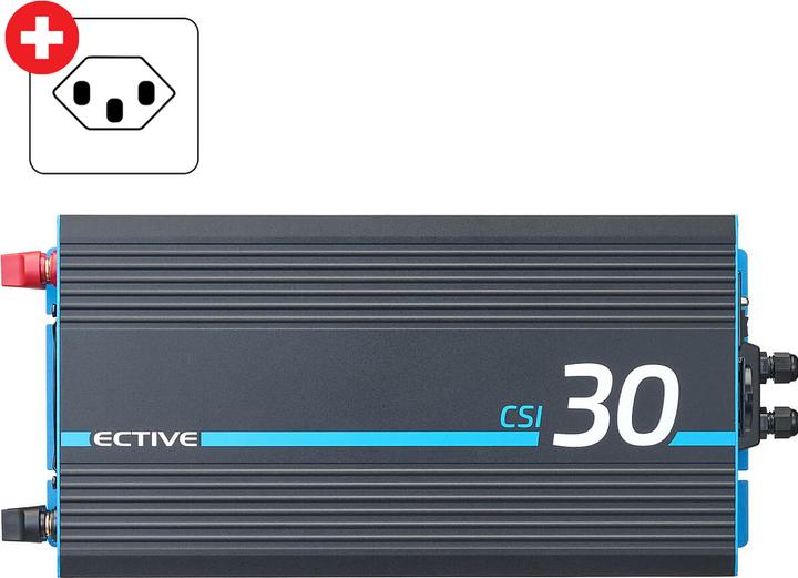 Produktbild Ective CSI 30 Sinus-Wechselrichter 3000W 24V mit Netzvorrangschaltung und Ladegerät (CH-Stecker)