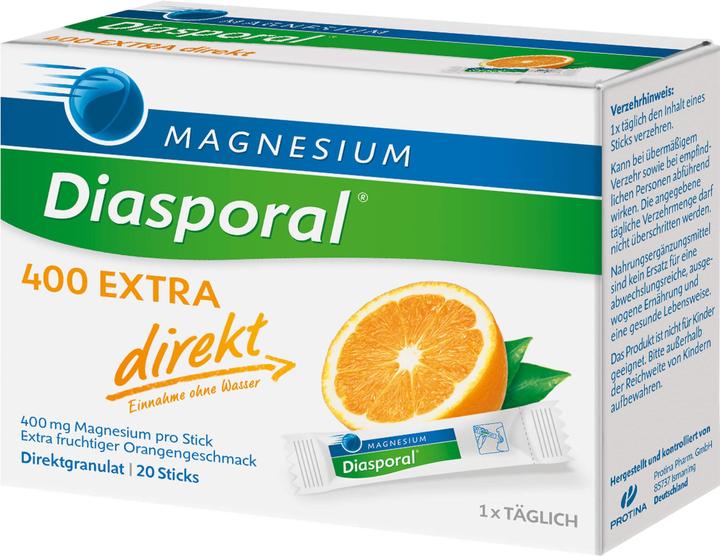 Produktbild magnesium diasporal Magnesium-Diasporal 400 extra direkt Direktgranulat Sticks, 20 St. Beutel (20 Stück)