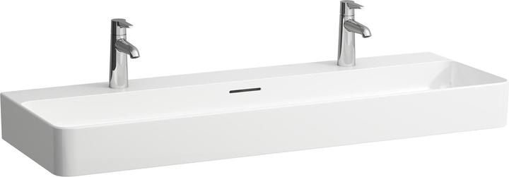 Laufen Washbasin VAL 1200x420mm w ÜL 2 HL version white matt (420 mm, 1200 mm)