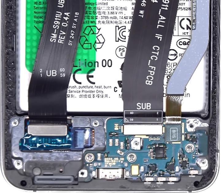 Actual product image Samsung Charging socket spare part (Galaxy S23)