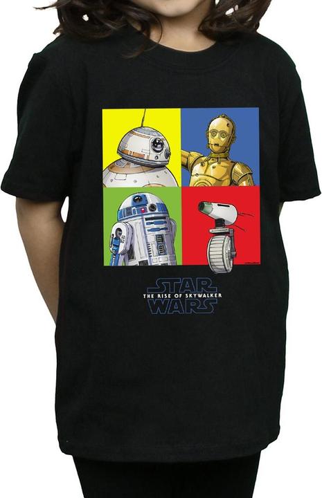 Produktbild Star Wars The Rise Of Skywalker Droid Squares TShirt Mädchen (140, 146)