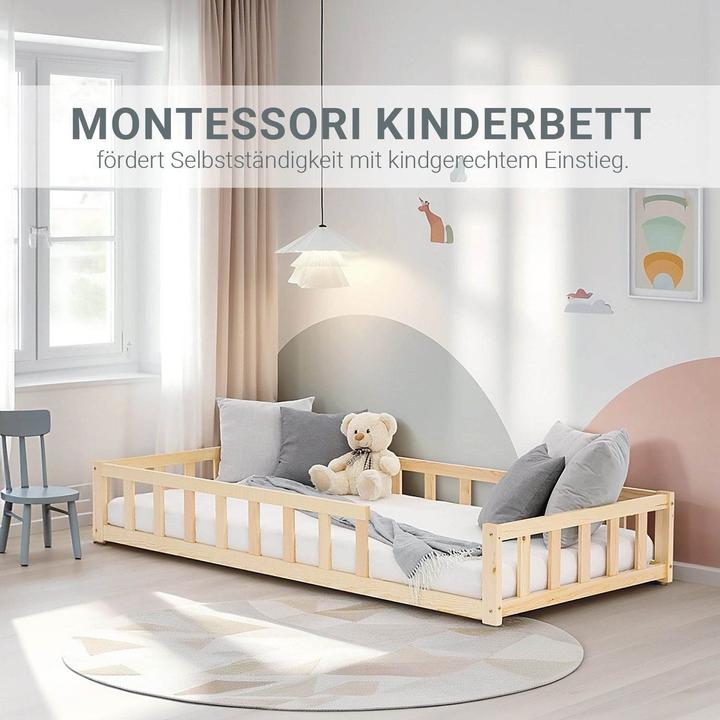 Immagine prodotto Juskys Kinderbett mit Matratze & Lattenrost (90 x 200 cm)