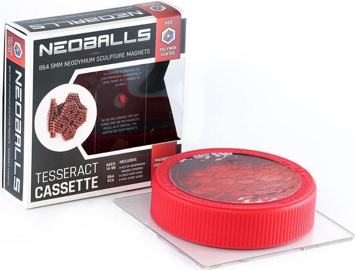 Produktbild Neoballs Kugelmagnete Rot - Tesserakt-Kassette