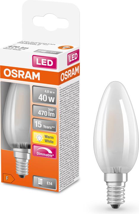 Actual product image Osram Led Retrofit Classic B (E14, 4.80 W, 470 lm, 1 x, F)