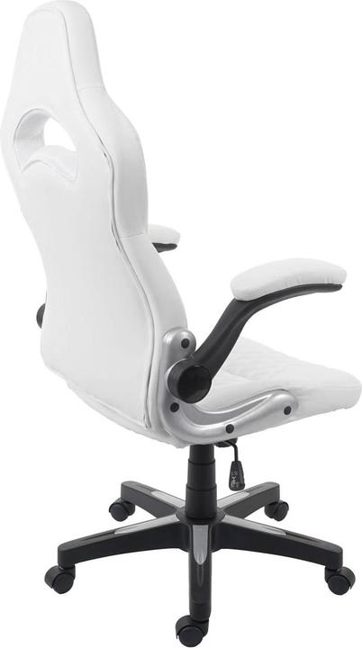 Immagine prodotto Swisshandel24 Sedia da ufficio, sedia da scrivania, sedia direzionale, sedia girevole, similpelle - bianco - 65247