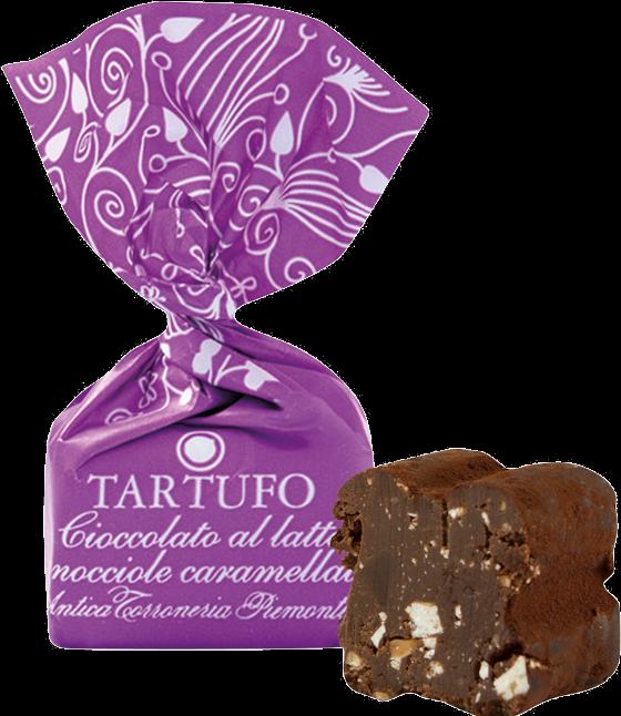 Actual product image Antica Torroneria Piemontese Tartufi dolci Cioccolato al Latte e Nocciole Caramellate (200 g)