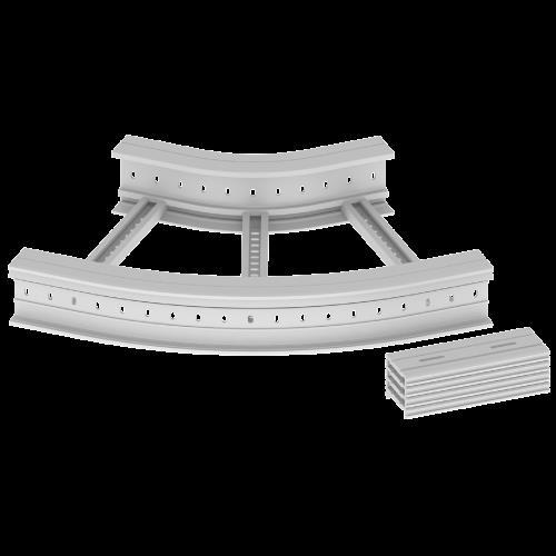 Immagine prodotto Unex 67636-04 Curva piatta 45° 135x600 R300 in U23X RAL7035