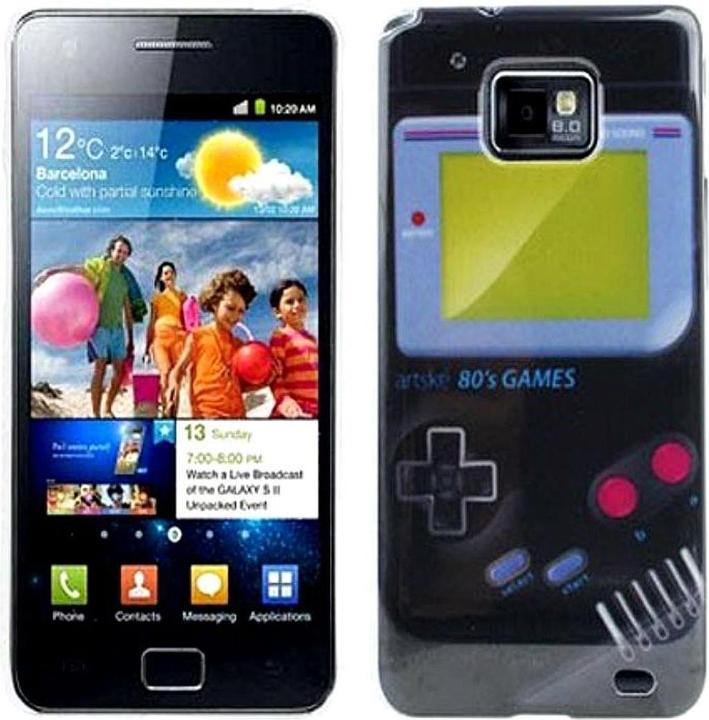 Produktbild König Design Hard Case Hülle Gameboy für Handy Samsung Galaxy s2 i9100 schwarz (Samsung Galaxy S2 I9100)