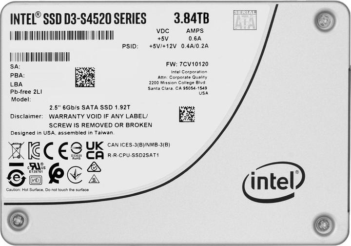 Actual product image Intel D3-S4520 (3840 GB, 2.5")