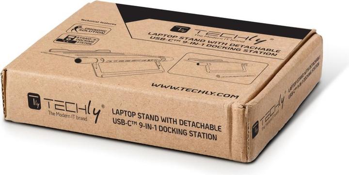 Produktbild EFB Elektronik EFB Techly Zusammenklappbares Laptop/Tablet 9 in 1 (USB-C)