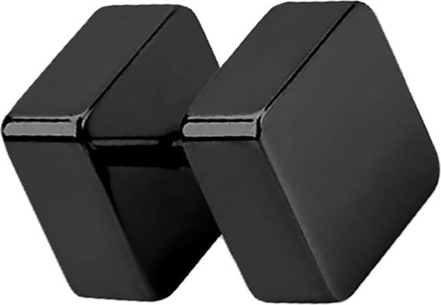Image du produit Star Piercing Fake Plug carré noir (sans laiton, Acier chirurgical 316L)