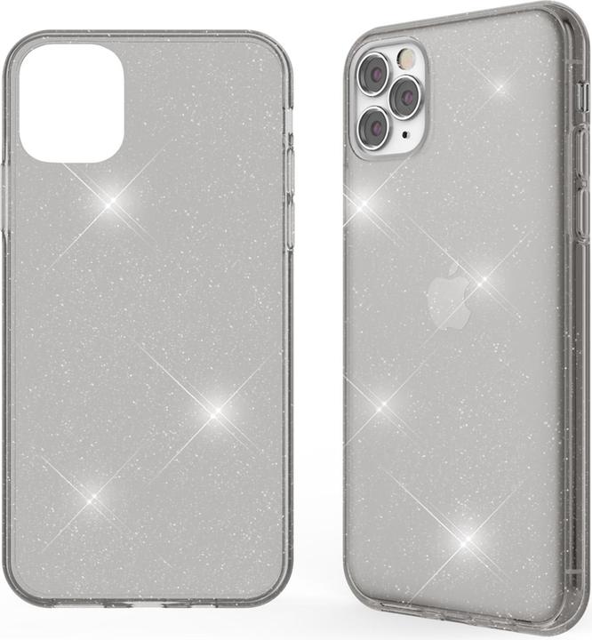 Actual product image Nalia Clear glitter silicone cover (Apple iPhone 11 Pro)