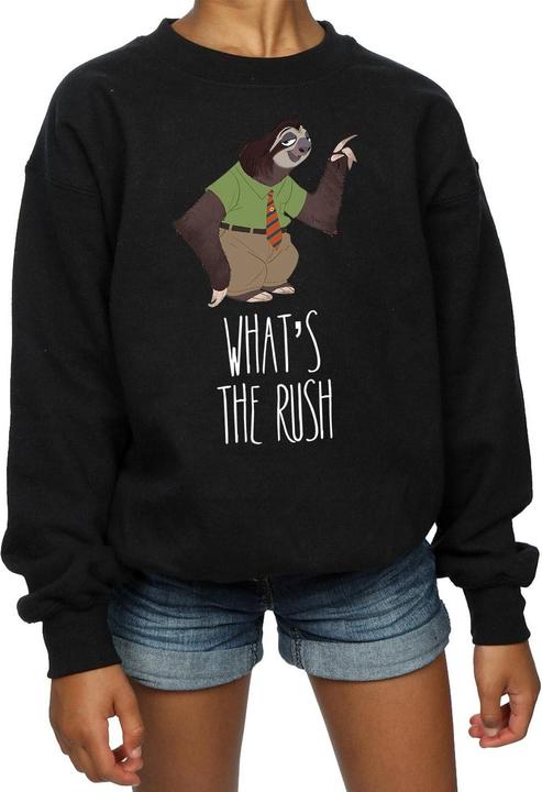 Actual product image Disney Girls Zootropolis What's The Rush Sweatshirt (140, 146)