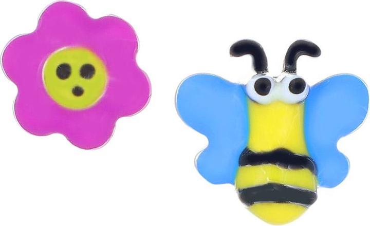 Produktbild Amen Junior Flower and Bee Ohrstecker (Silber 925, Emaille)