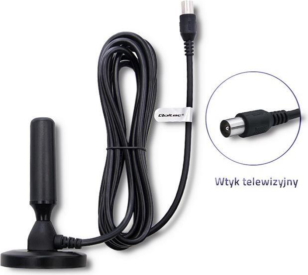 Produktbild Qoltec TV-Antenne DVB-T2 (12 dB, DVB-T / -T2)