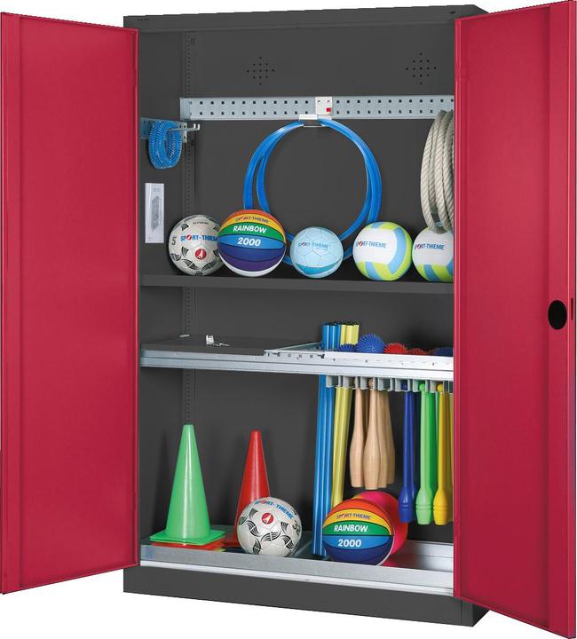 Immagine prodotto C+P Armadio modulare per attrezzature sportive con attrezzatura completa (HxLxP: 195x120x50 cm, con