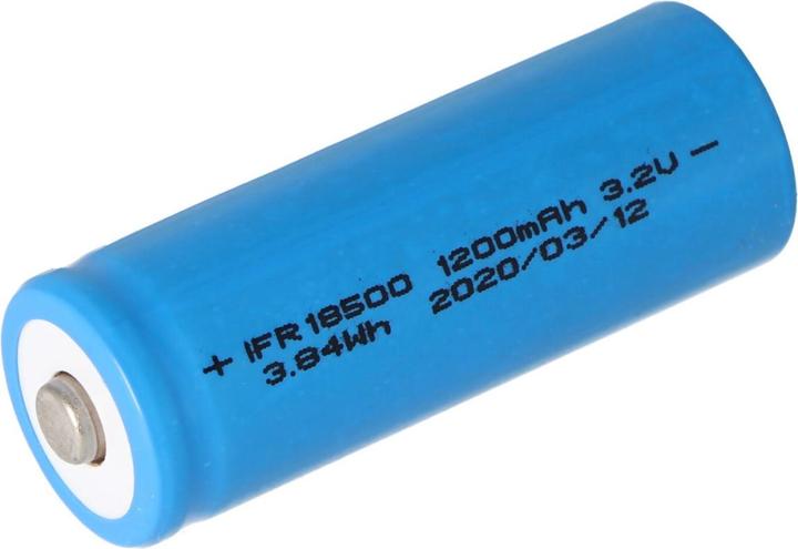 Immagine prodotto AccuCell Batteria 18500 Li-FePo4 / 2 pezzi. (2 pz., 1000 mAh, Batteria + Caricabatterie)