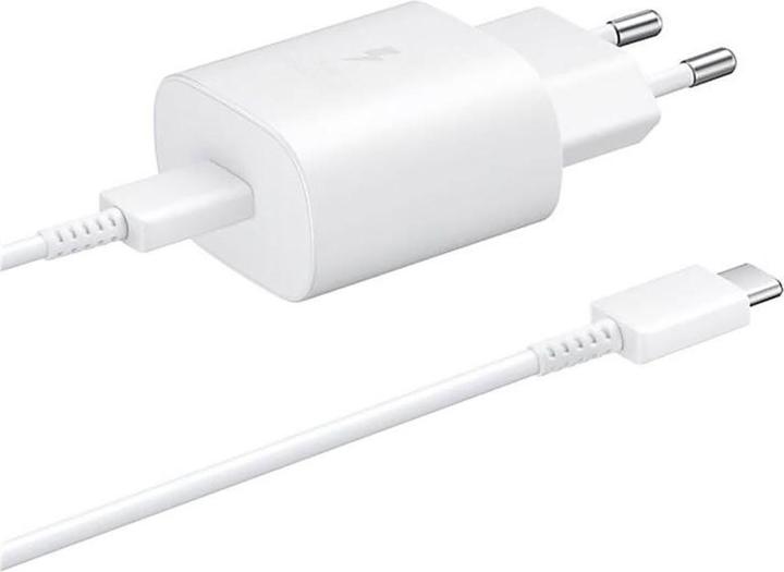 Productafbeelding Samsung EP-TA800EWE + EP-DA705BWE 25W Reisoplader + USB-C/USB-C Datakabel Wit (OOB Bulk) (25 W)