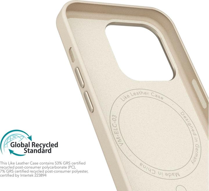 Actual product image Vonmählen Synthetic leather case for iPhone 16 Pro Max beige (Apple iPhone 16 Pro Max)