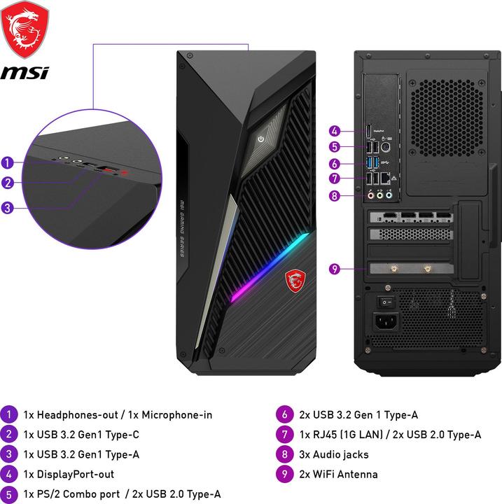Produktbild MSI MAG Infinite S3 (Intel Core i5-14400F, 16 GB, 1000 GB, GeForce RTX 4060)