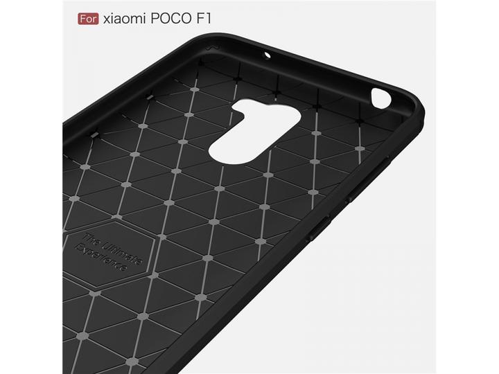 Actual product image Screenguard Xiaomi POCOPHONE F1 Cover Carbon Brushed Soft TPU (Xiaomi Pocophone F1)