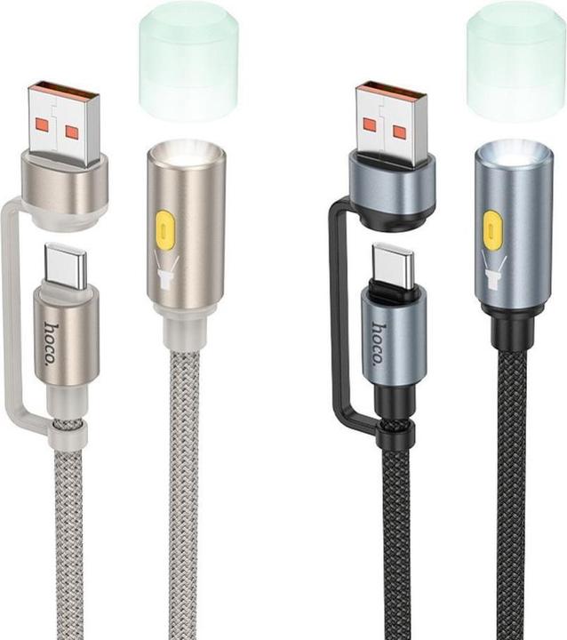 Immagine prodotto Hoco Cable cable USB A / Type C to LED light UA38C gold (0.03 m, USB 3.0)