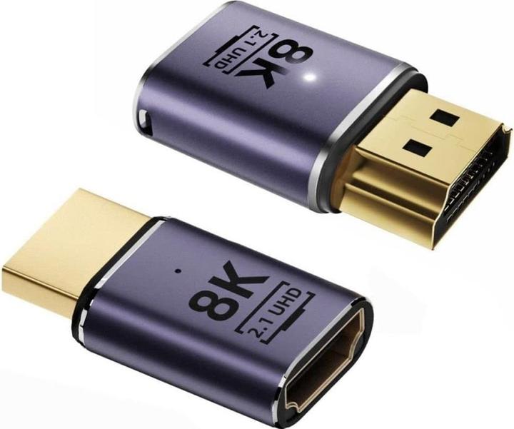 Actual product image PowerGuard HDMI to HDMI Adapter Extension 2cm (female/male) 2.1 8K (HDMI, 2 cm)