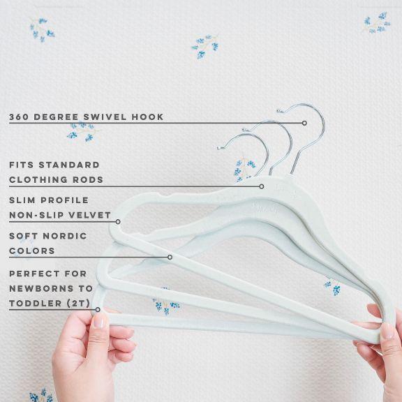 Actual product image 3 Sprouts Velour Hanger (15 pcs.) - Blue (15 x)