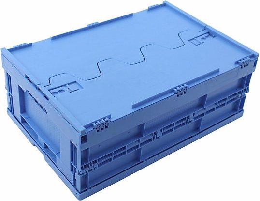 Immagine prodotto Walther Contenitore pieghevole in polipropilene, capacità 44 l, con coperchio (600 x 400 x 220 mm, 44 l)