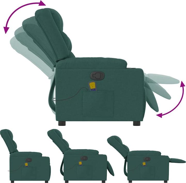 Produktbild VidaXL Massagesessel Dunkelgrün Stoff