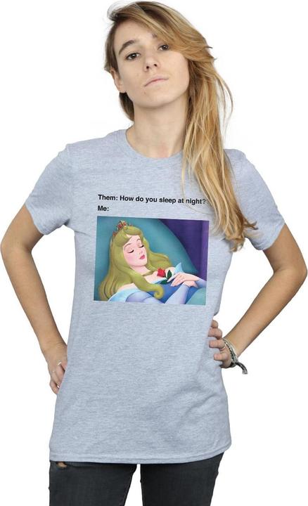 Actual product image Disney Womens/Ladies Sleeping Beauty Meme Cotton Boyfriend T-Shirt (XL)