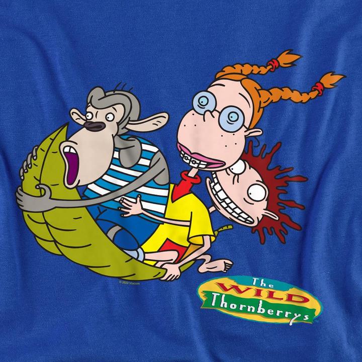 Immagine prodotto The Wild Thornberrys On Leaf Maglietta Eliza Darwin e Donny Adulto Unisex (L)