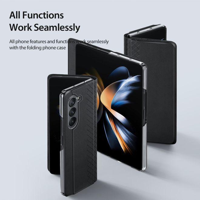 Actual product image Dux Ducis Samsung Galaxy Z Fold5 5G Bril Wallet Flip Leather Case - Pink (Samsung Galaxy Z)