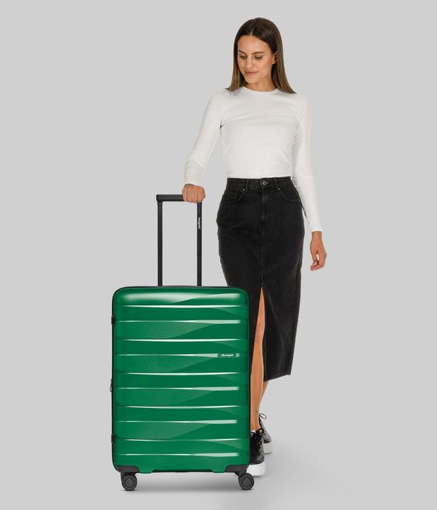 Immagine prodotto Bergpfeil Travel 4-Rollen Trolley M 66 cm mit Dehnfalte (72 l, M (50 - 90l))
