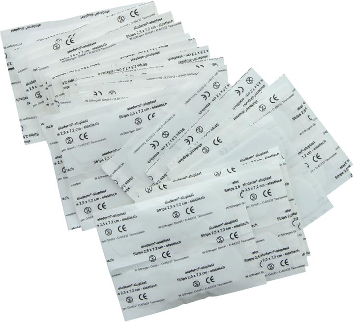 Nährwerte und Zutaten Söhngen aluderm-aluplast Pflasterstrips, 2,5 x 7,2 cm (50 x)
