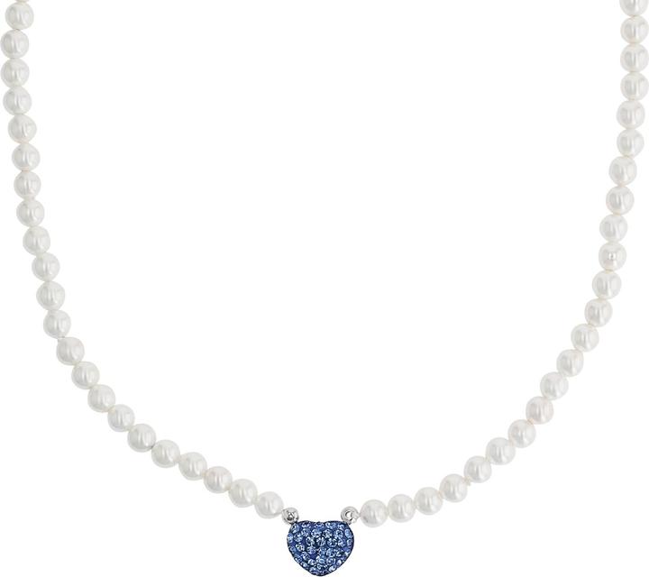 Immagine prodotto Amor Collana da donna, argento 925, cristallo sintetico, perla conchiglia | cuore (Argento 925)