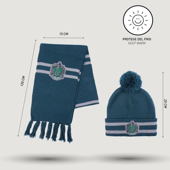 Produktbild Cerda HARRY POTTER - Set Bonnet Pompon + Echarpe - Serpentard - Enfants